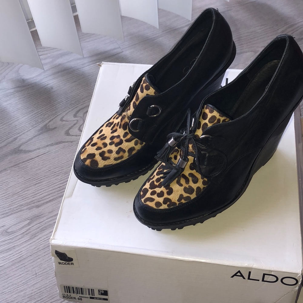 Leopard black Wedge heel